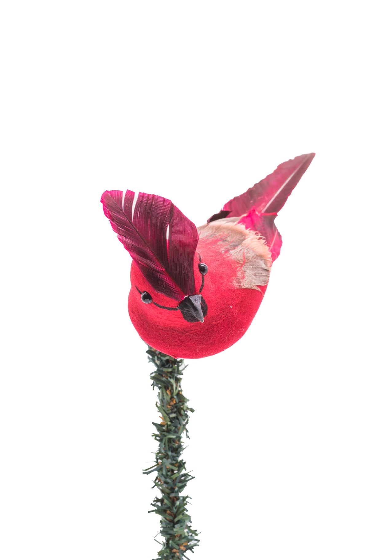 6" Hanging Red Foam Cardinal Ornament with Summer Coat