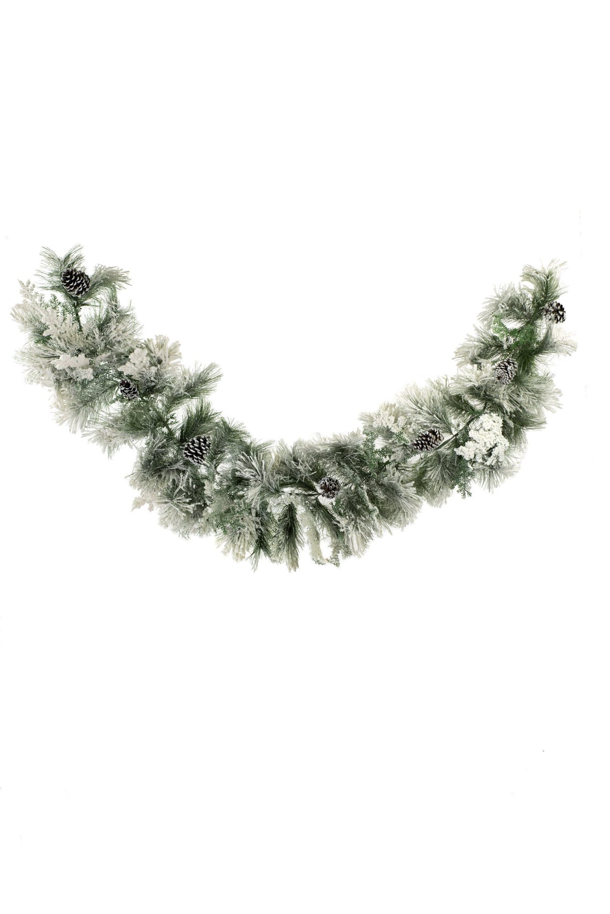 72" Flocked White Pvc Garland