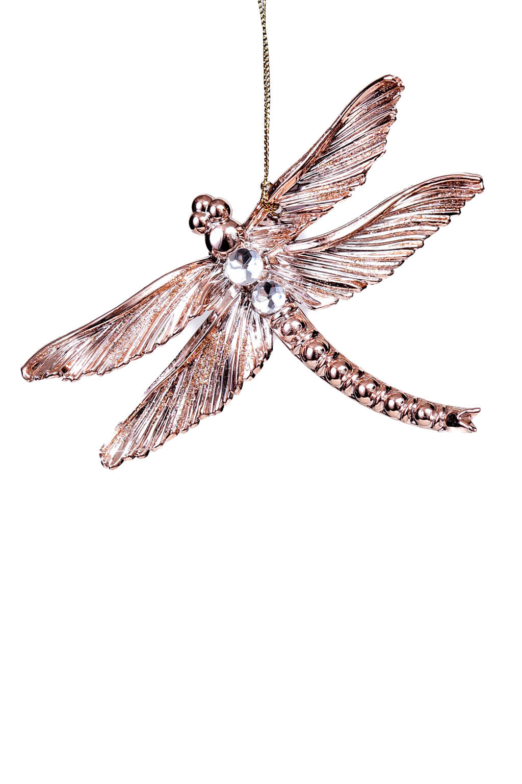 9.5"Hanging Gold Acrylic Dragonfly Ornament