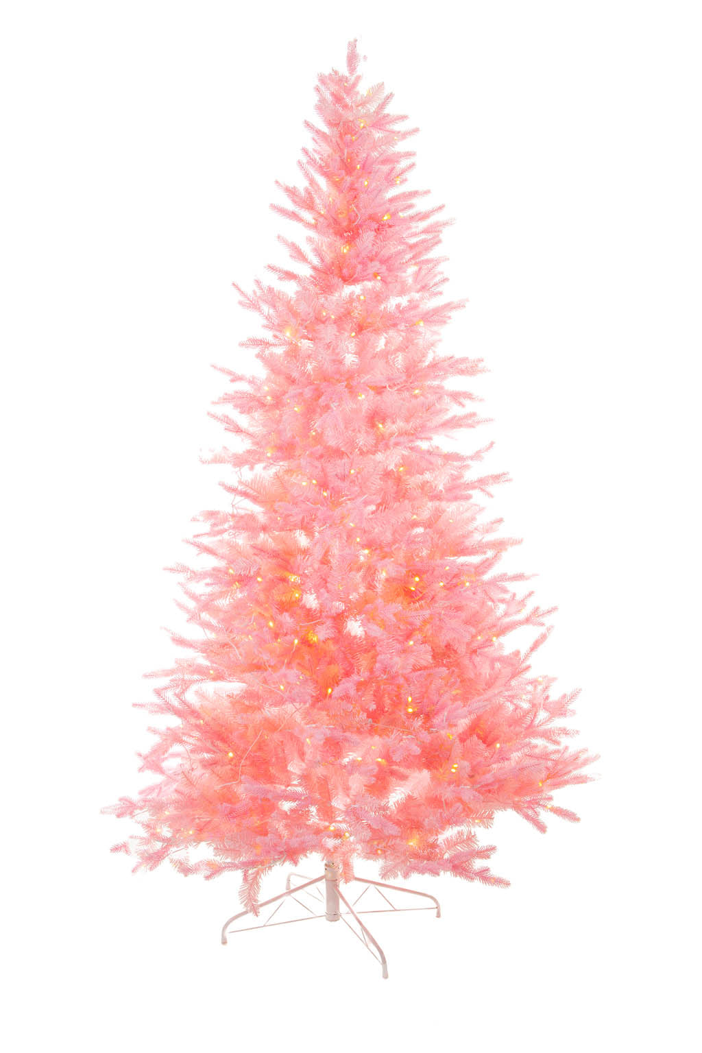 96" Pink Pvc Warm White LED Christmas Tree