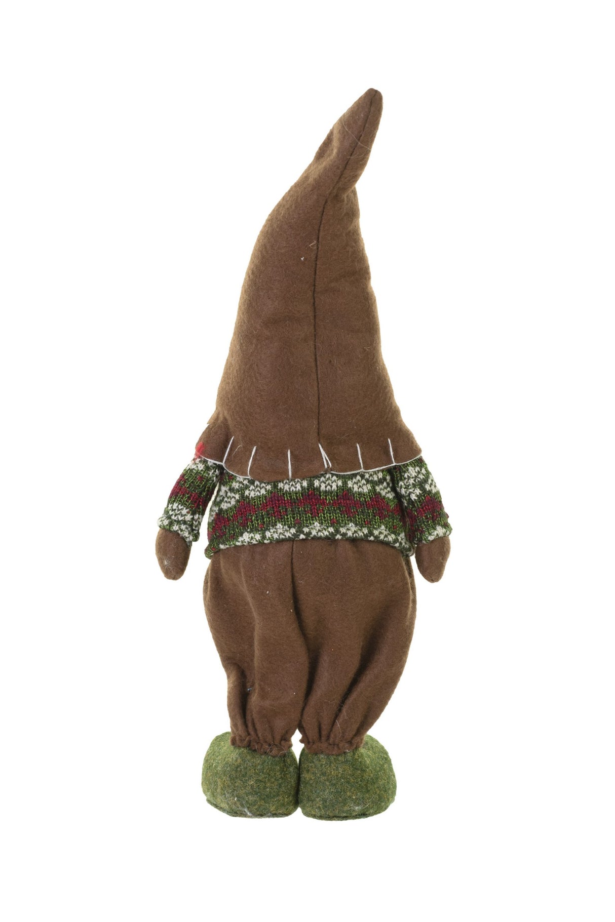 15" Brown and Green Cloth Forest Gnome