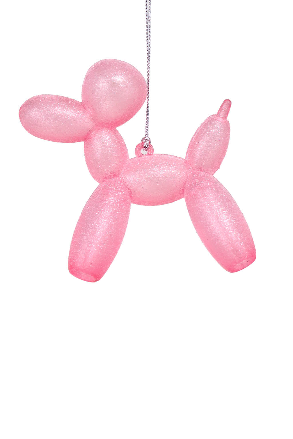 4.4"Hangable Baby Pink Acrylic Balloon Poodle Ornament