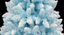 106" Hangable Flocked Baby Blue Pvc Garland