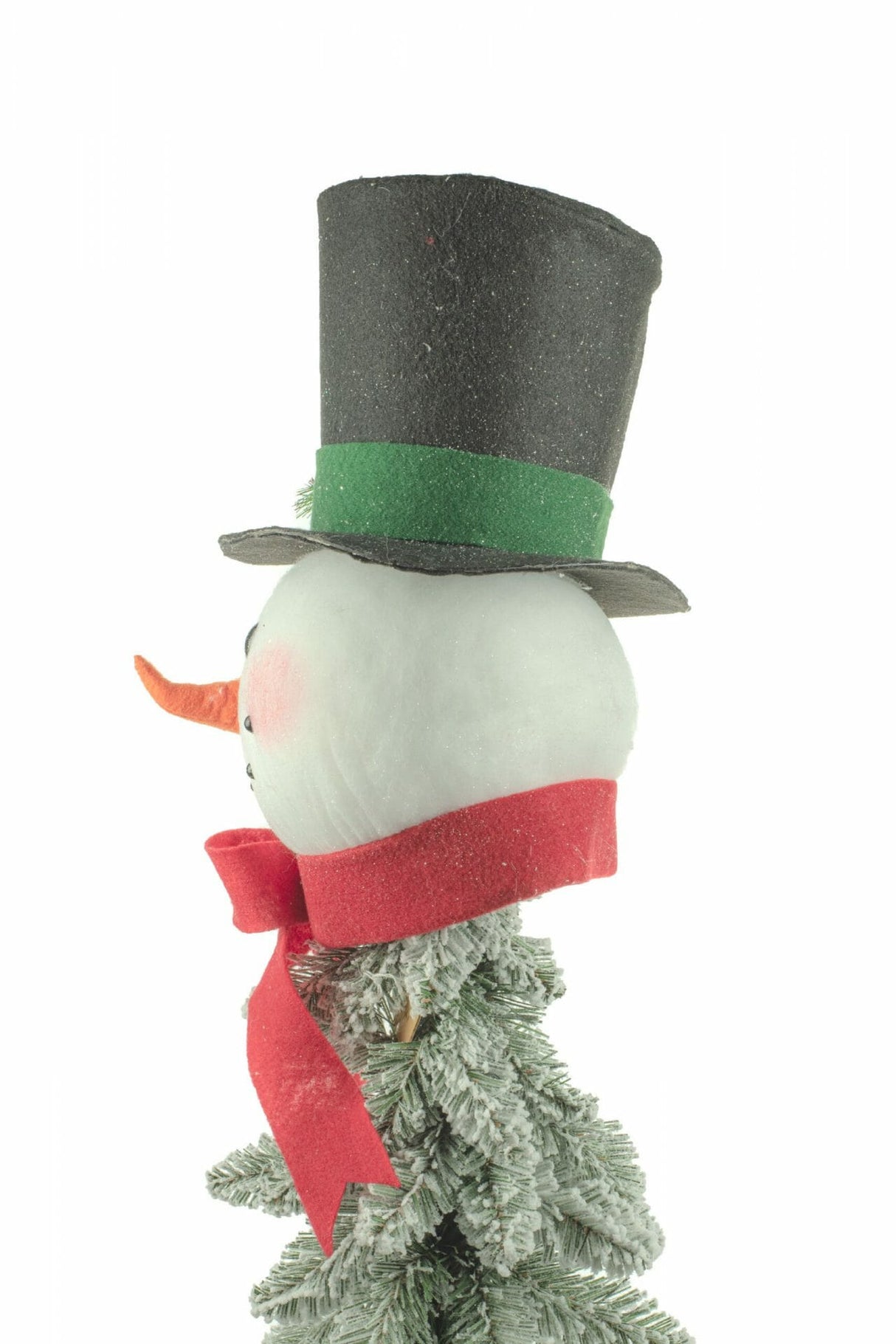White Snowman Head Tree Topper