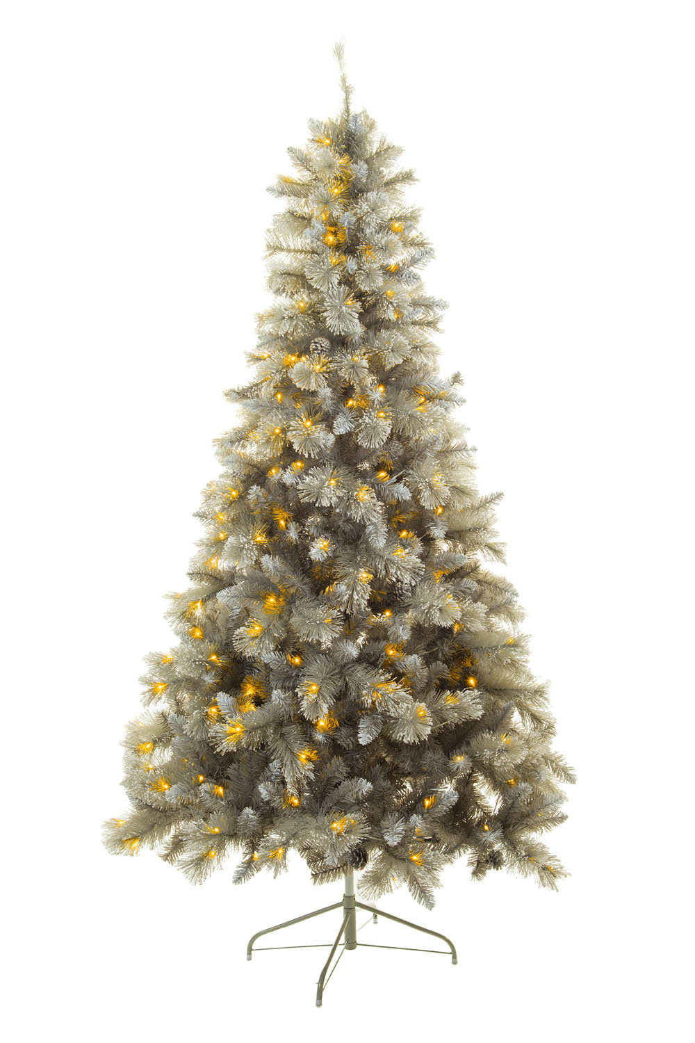 84" Flocked Gray Pvc Christmas Tree
