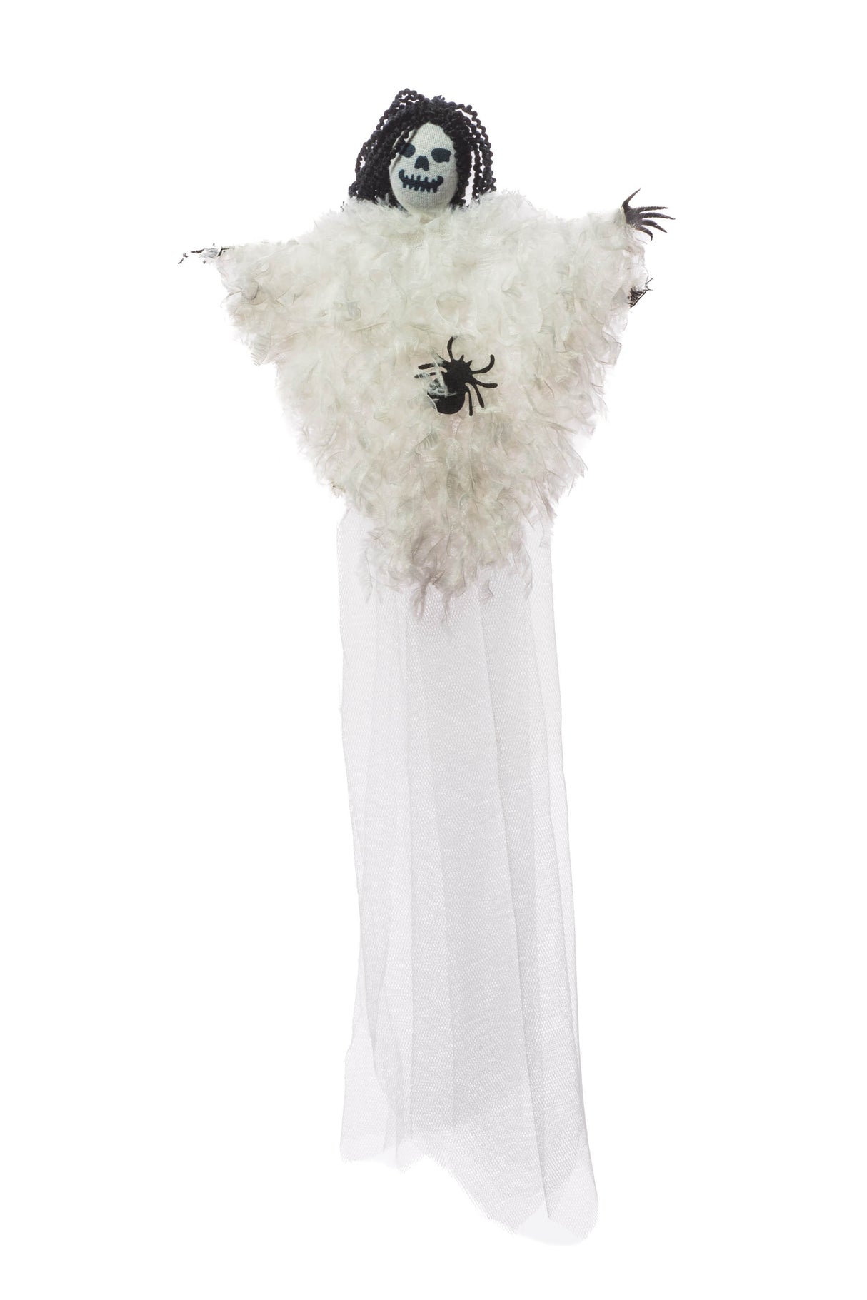 13.5" Hanging White Cloth Wispy Spectre Figurine