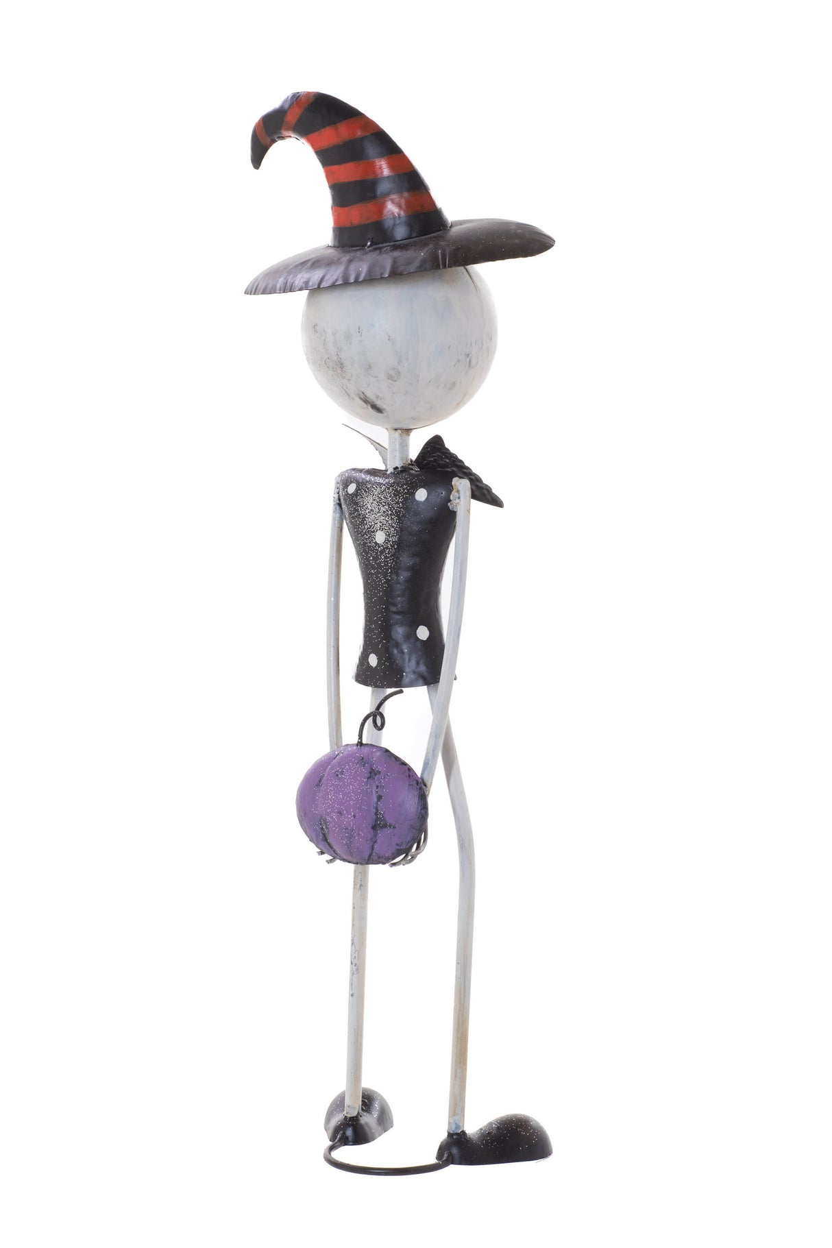 26.5" Black and White Metal Skellington Jr. Figure
