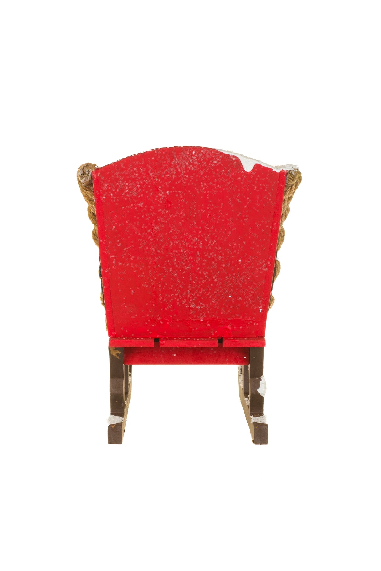 12.25" Red Wooden Well-Loved Snowy Sleigh