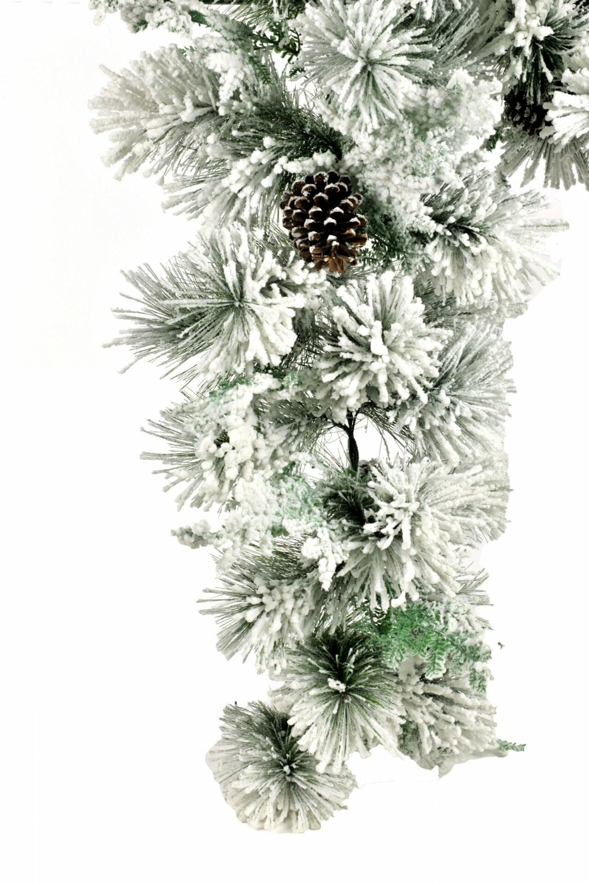 72" Flocked White Pvc Garland