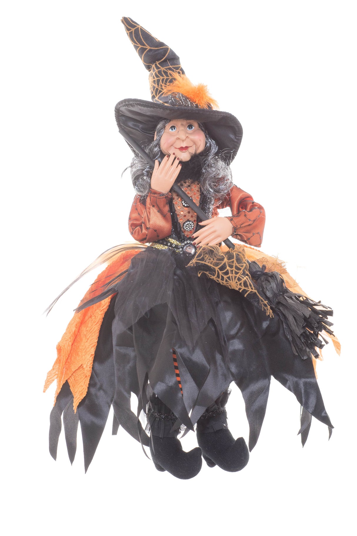 Sitting Orange Witch