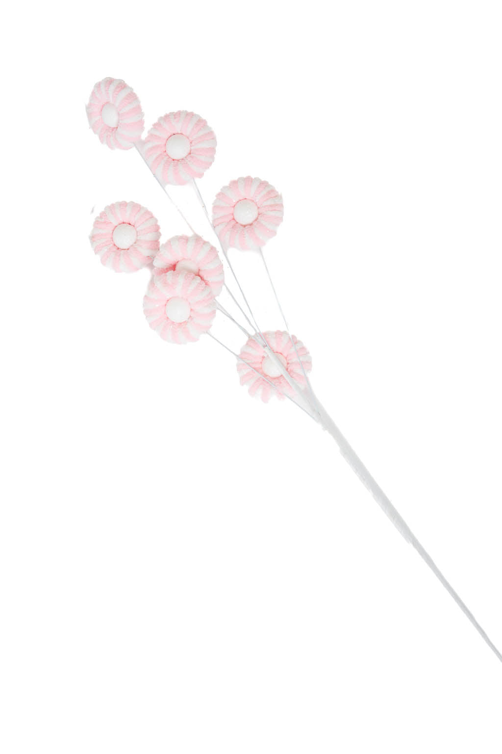 27" Red and White Cloth Tree Pick with Adjustable Wiring