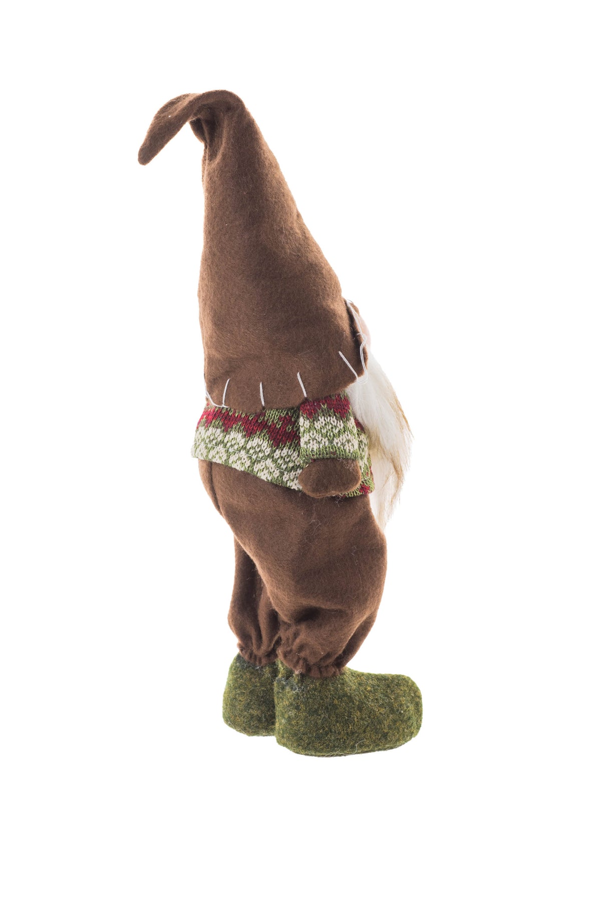 15" Brown and Green Cloth Forest Gnome