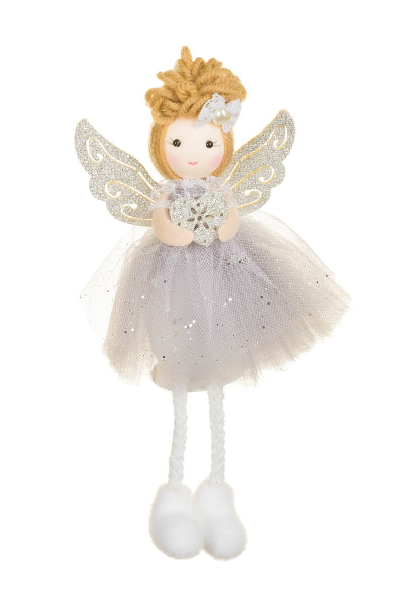8" Hangable Smokey Fabric Sitting Ballet Angel Girl Doll