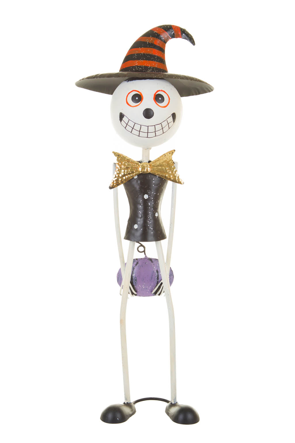 26.5" Black and White Metal Skellington Jr. Figure
