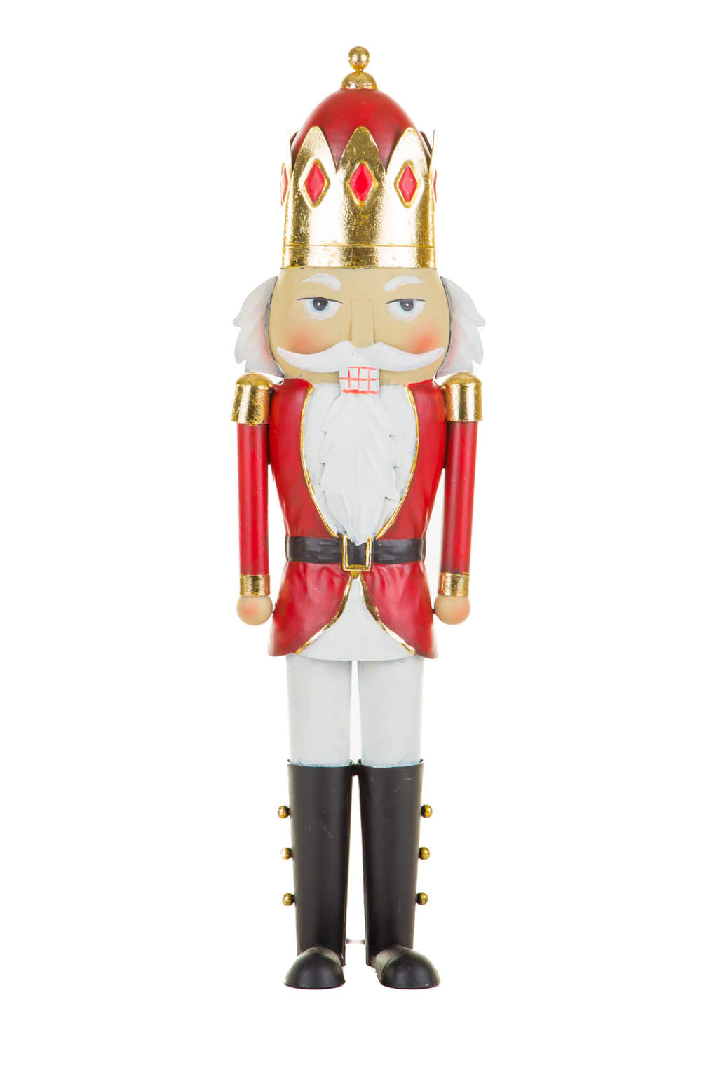 19" Red and Gold Metal Regal Nutcracker