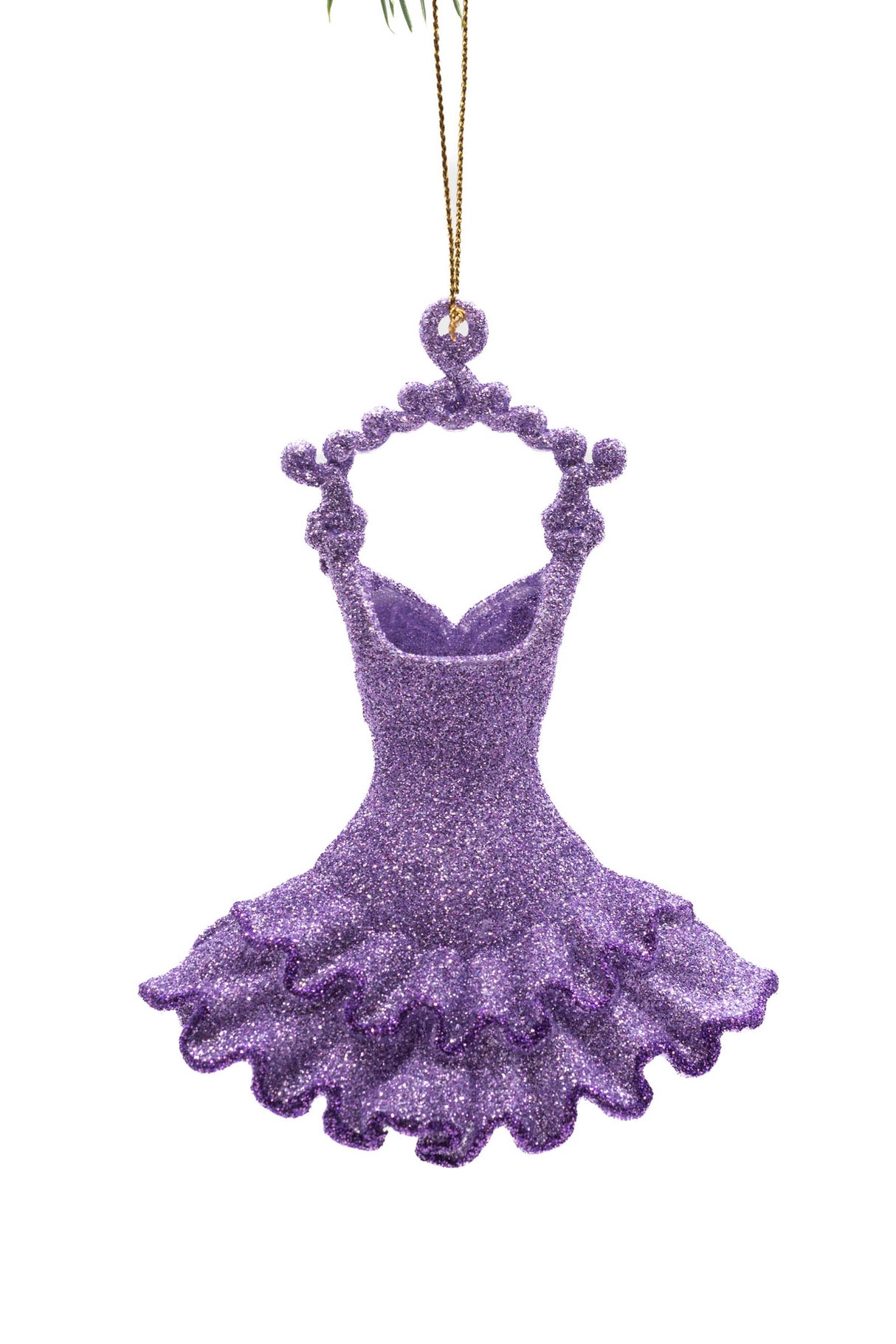 5"Hangable Lavender Plastic Tutu Ornament