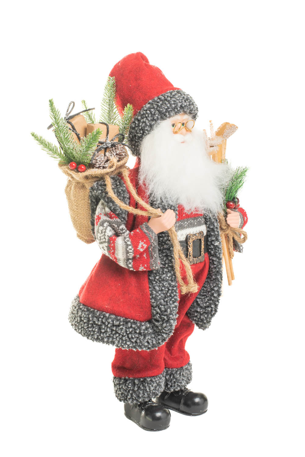 73" Life-Size Red and White Wood Nutcracker Statue