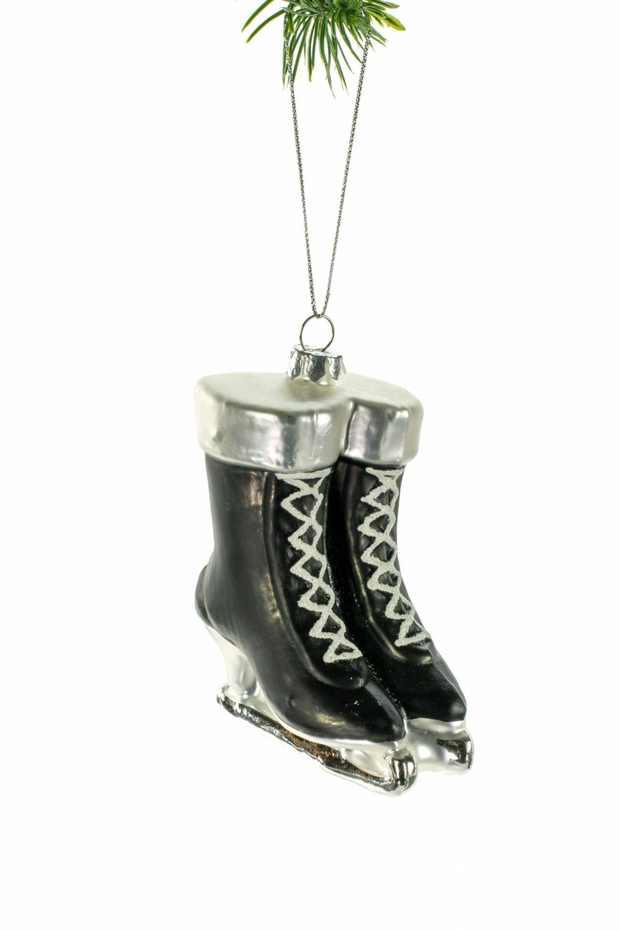 3.25" Hanging Black Women Ice Skates Ornament