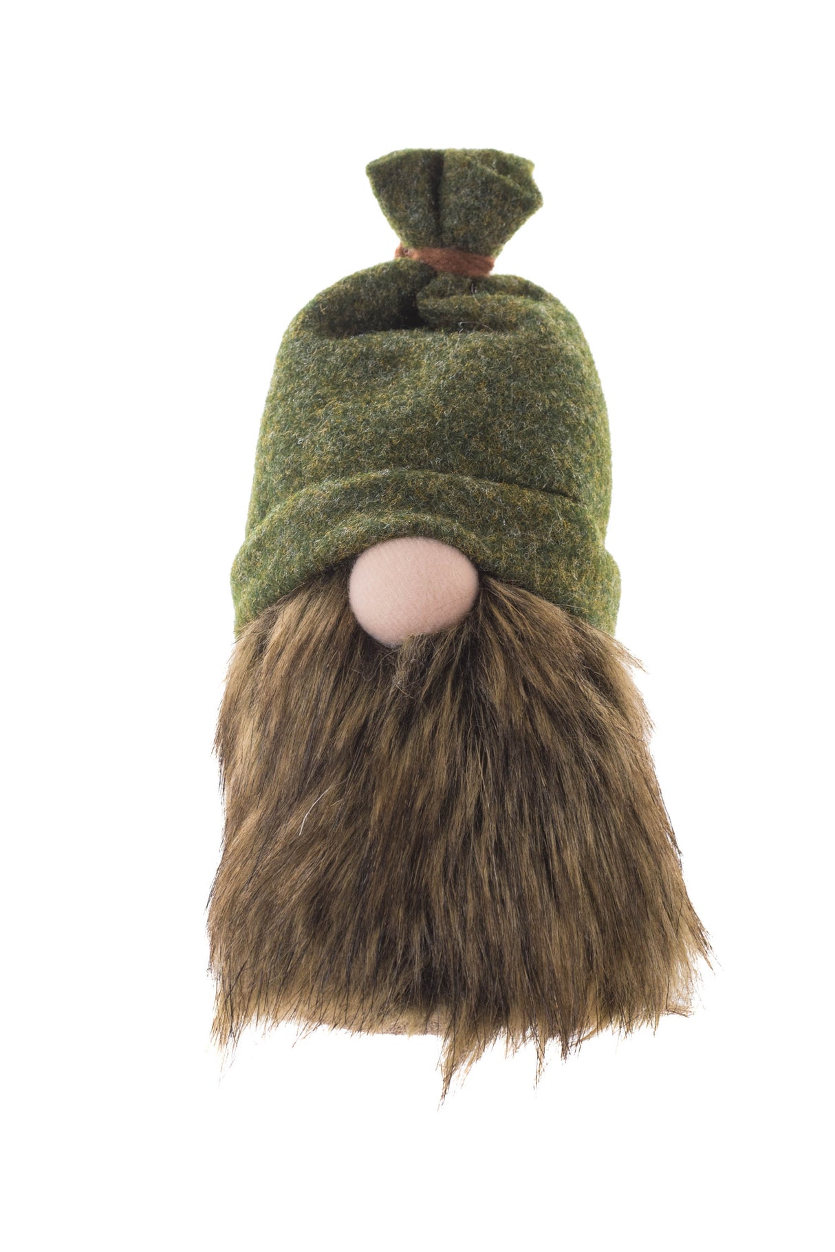 9" Sitting Brown Cloth Beanie Gnome