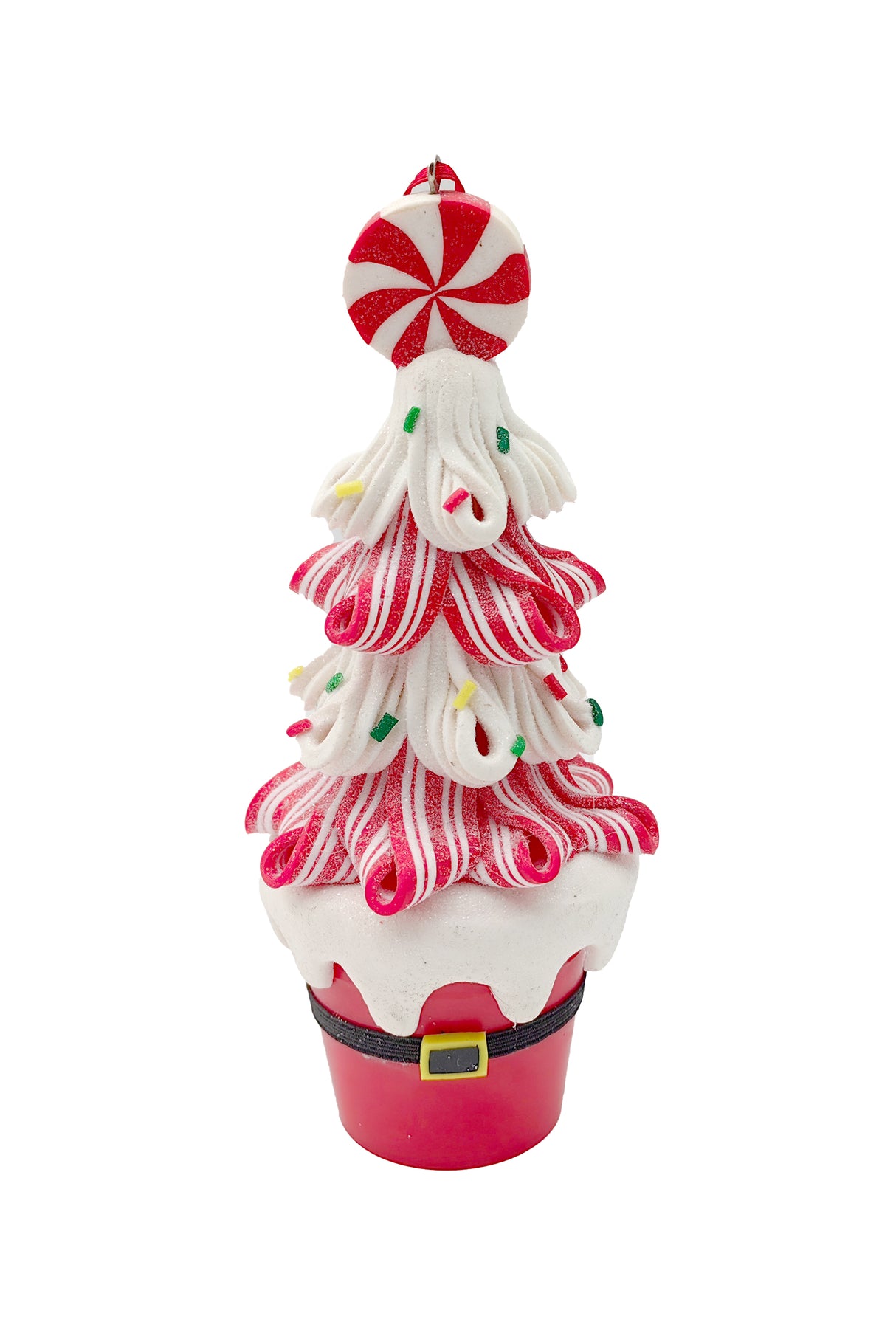 4.5" Hanging Red and White Plastic Hot Cocoa Ornament with Whipped Cream