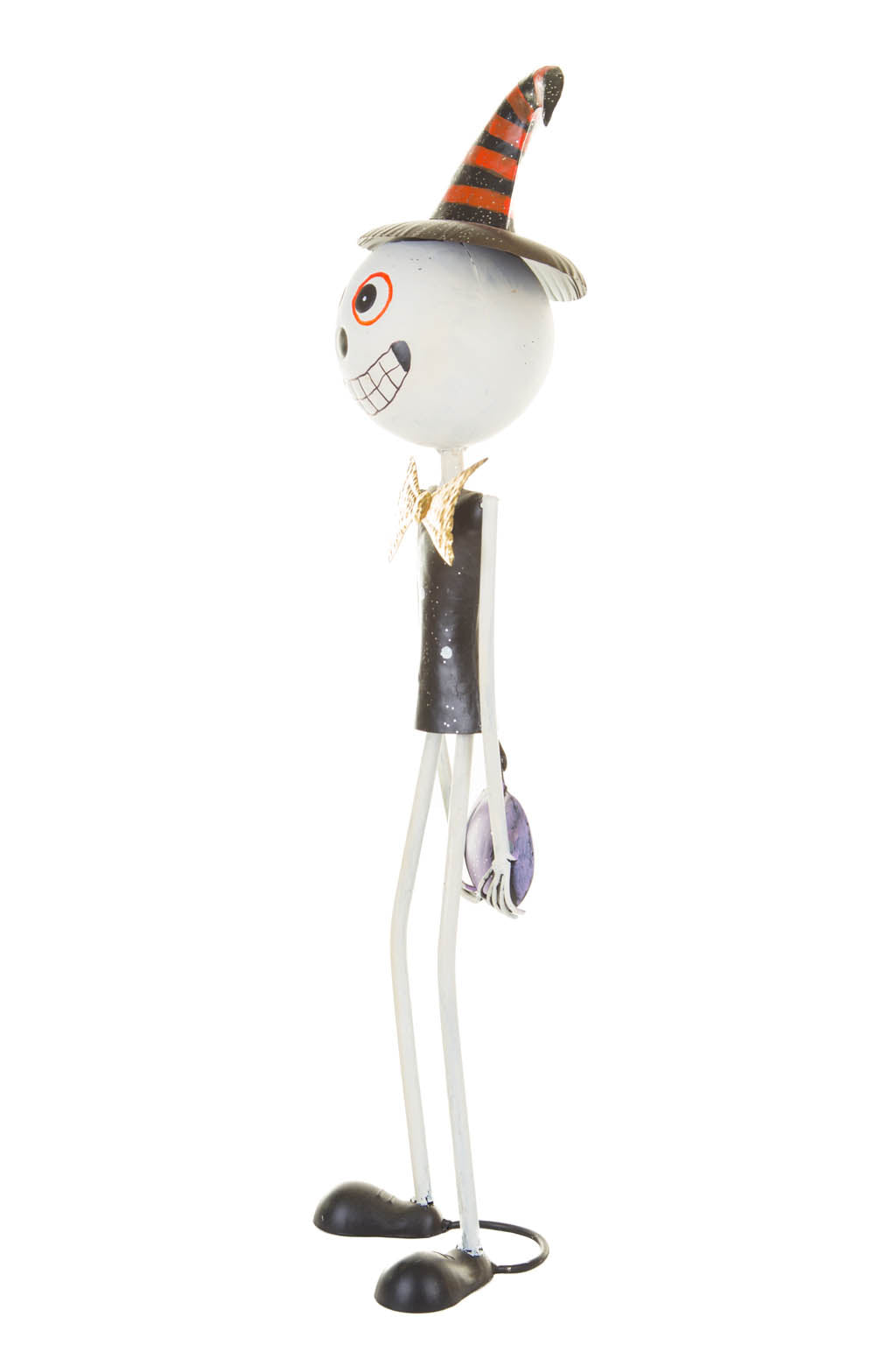26.5" Black and White Metal Skellington Jr. Figure