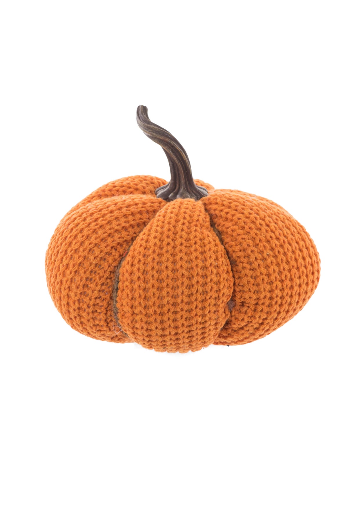 7.1" Tangerine Cloth Crochet Pumpkin