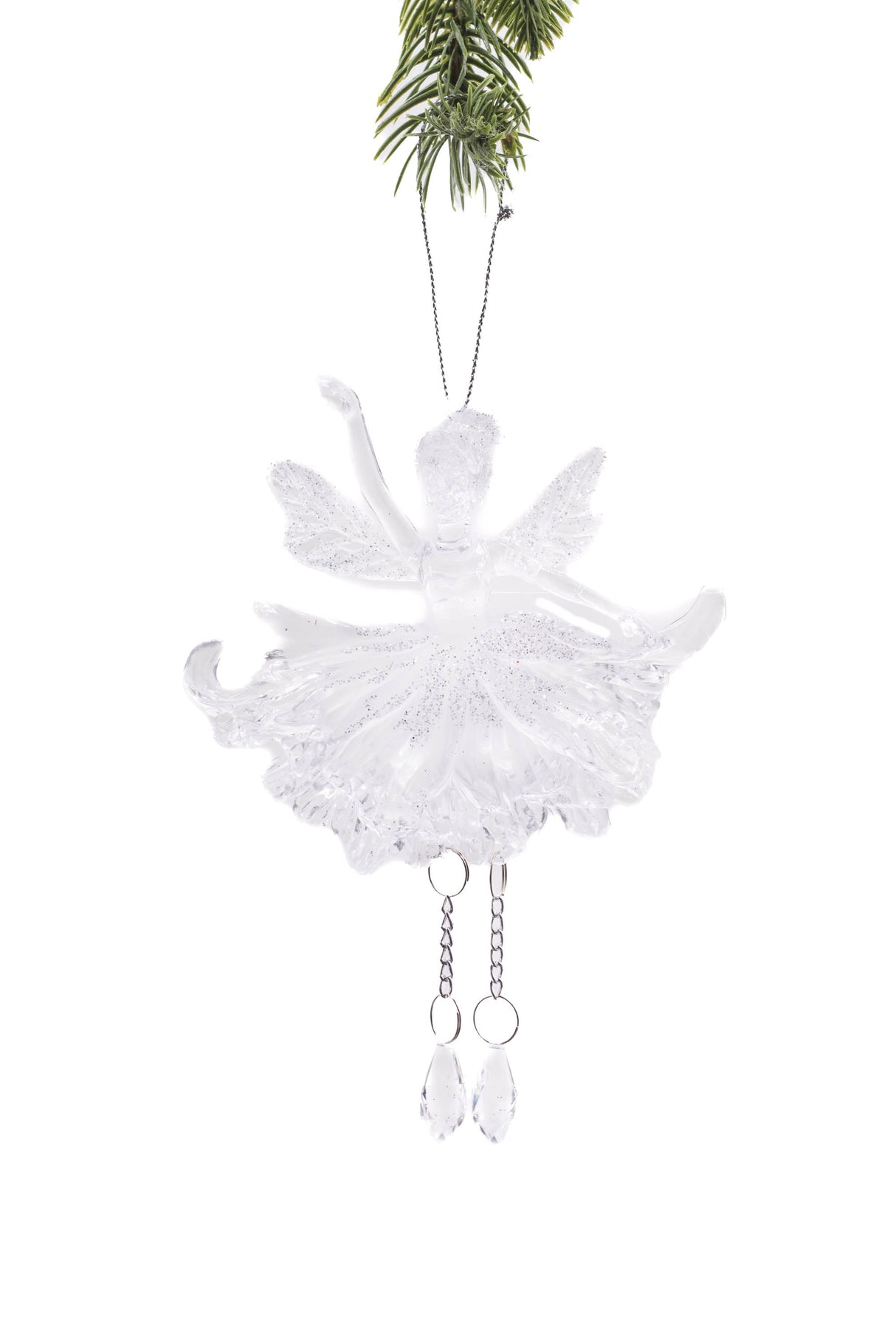 6" Hangable Clear Plastic Fairy Ornament In Action