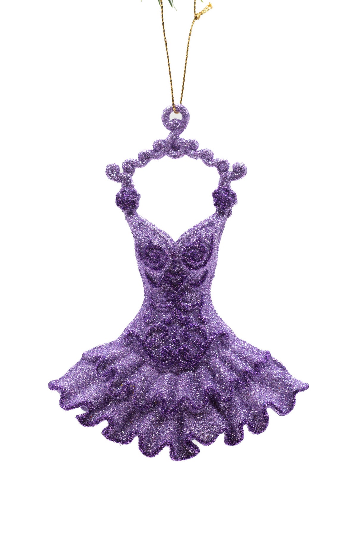 5"Hangable Lavender Plastic Tutu Ornament