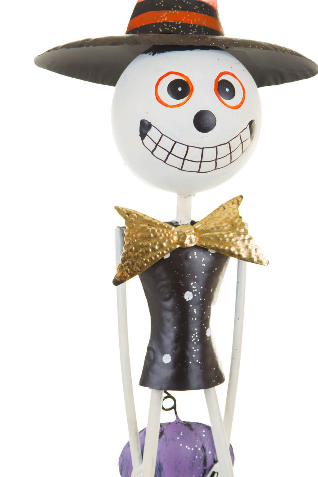 26.5" Black and White Metal Skellington Jr. Figure