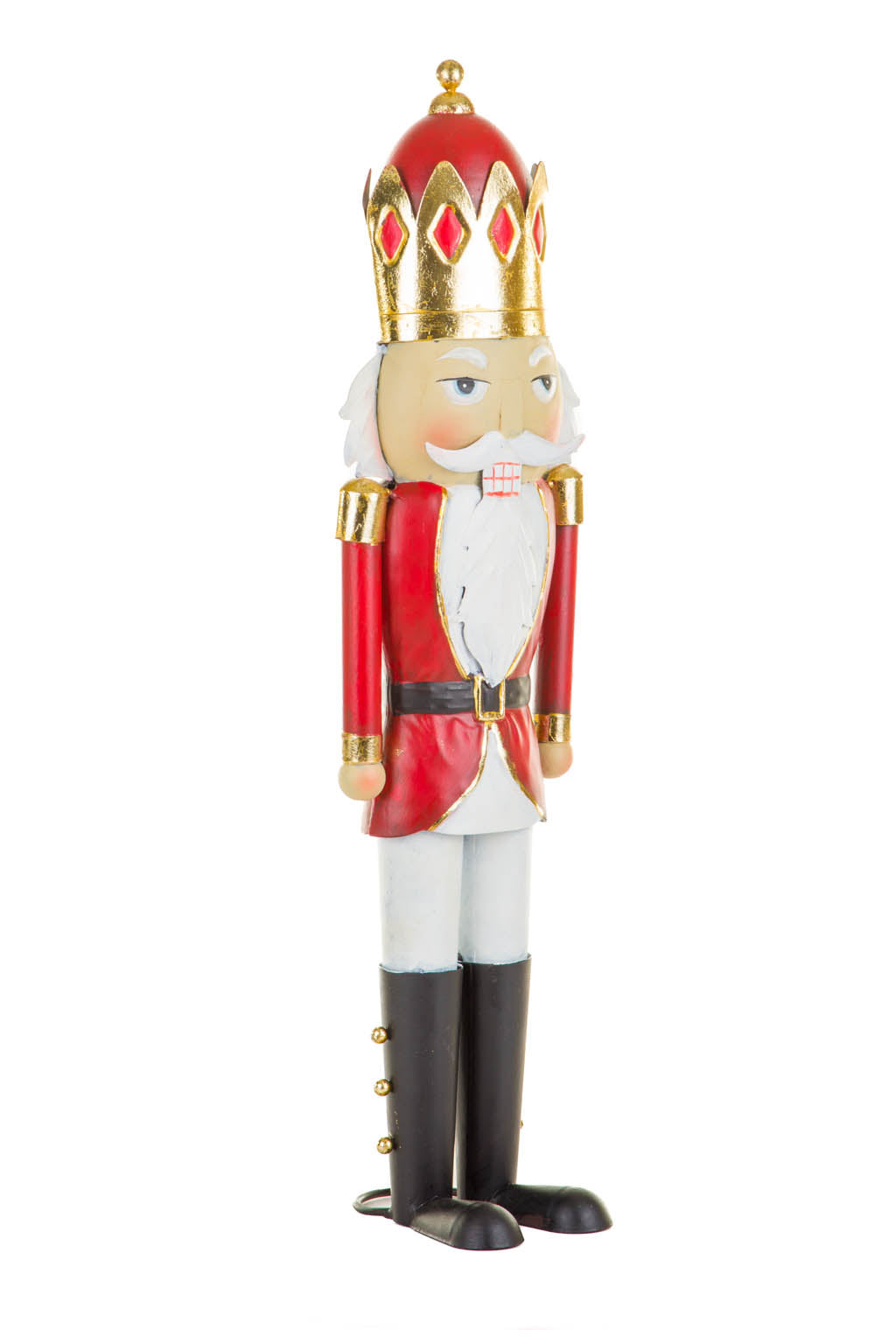 19" Red and Gold Metal Regal Nutcracker