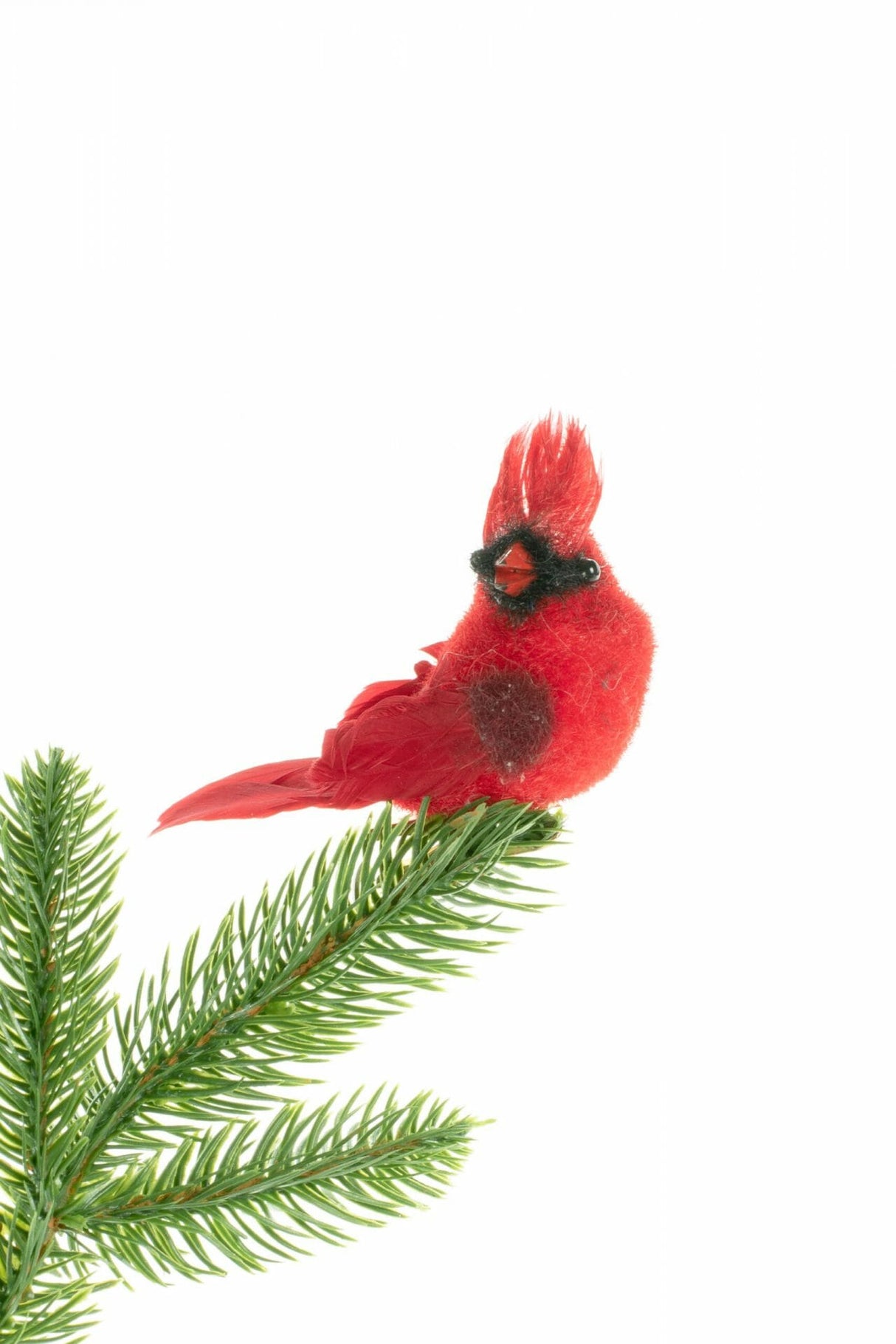 2.75" Clip-On Red Feathered Cardinal Ornament