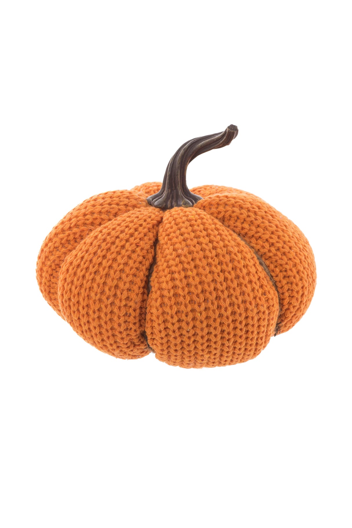 7.1" Tangerine Cloth Crochet Pumpkin
