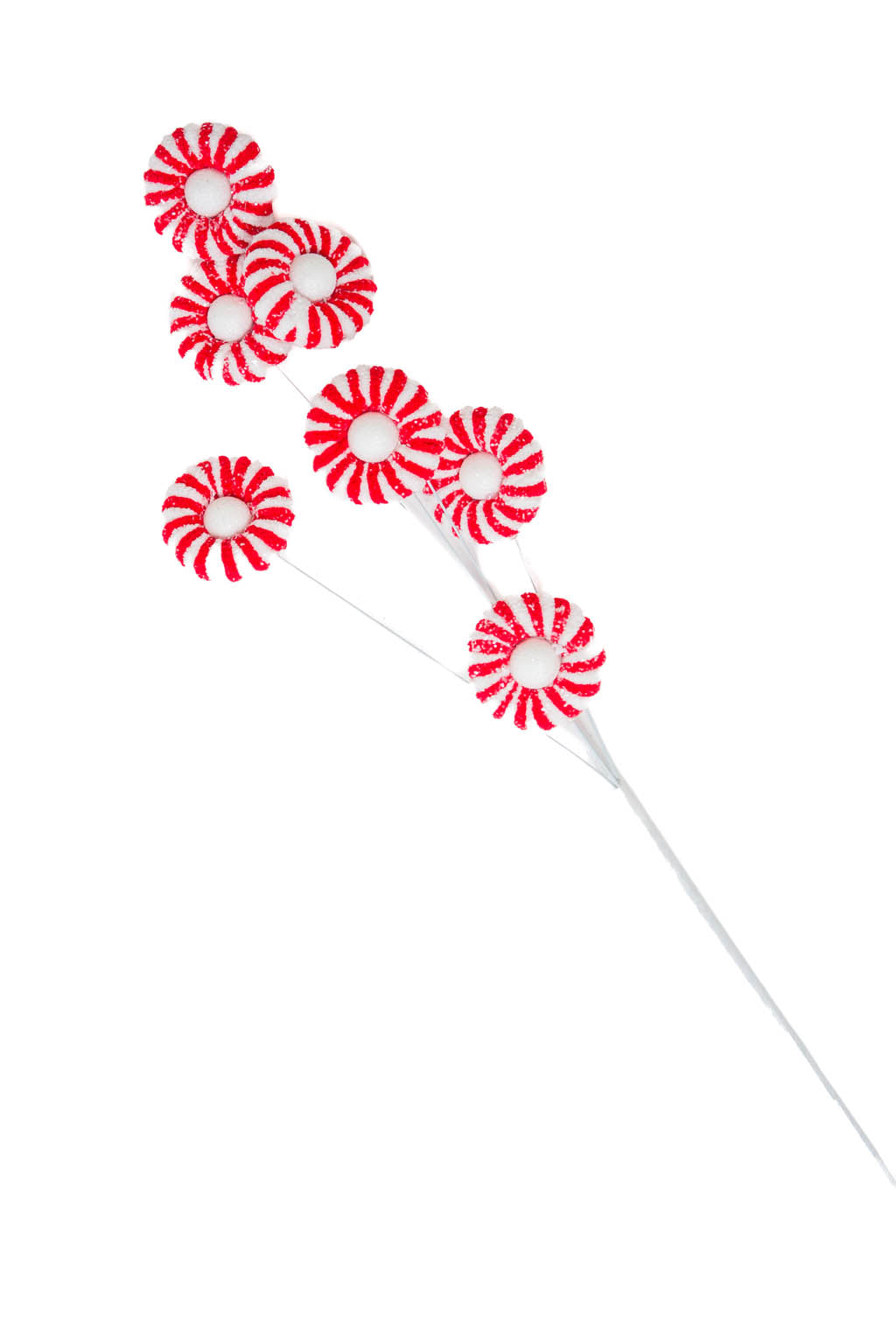 27" Pink and White Cloth Tree Pick with Adjustable Wiring