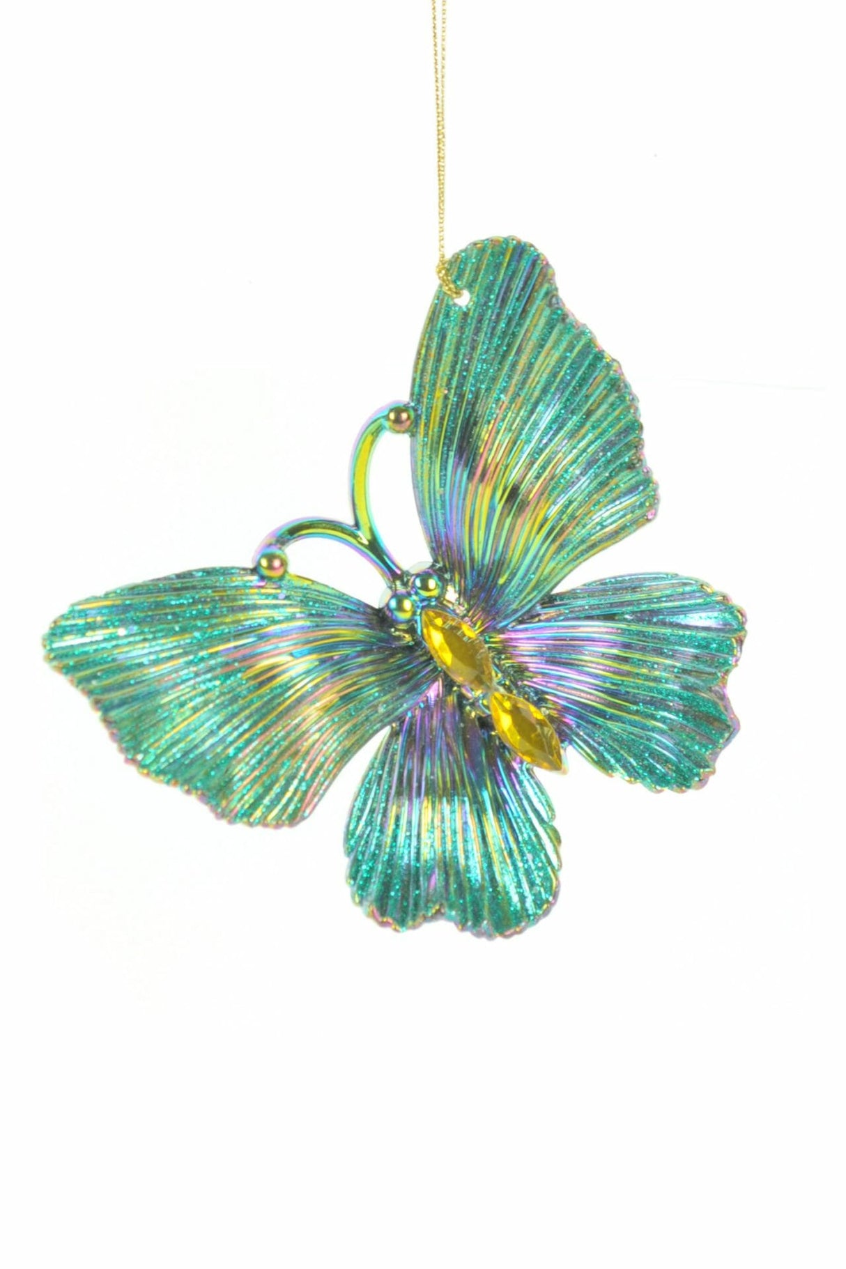 4.25" Hanging Iridescent Butterfly Ornament