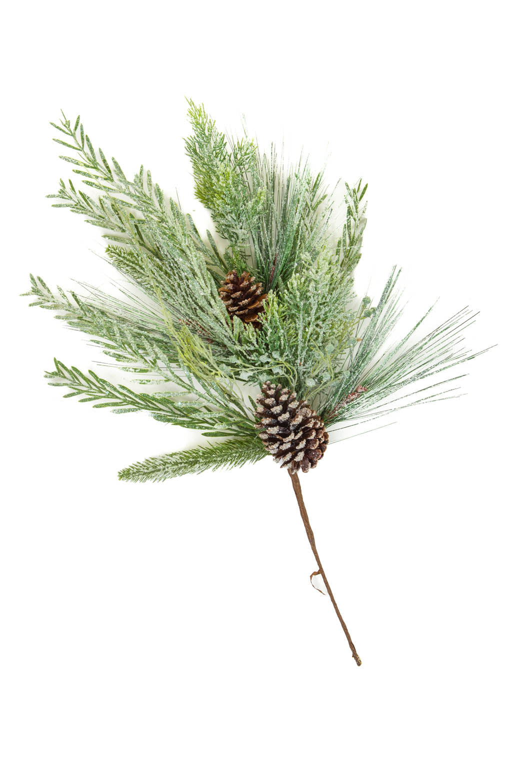 24.5" Green Pvc Classical Tree Pick withPinecones
