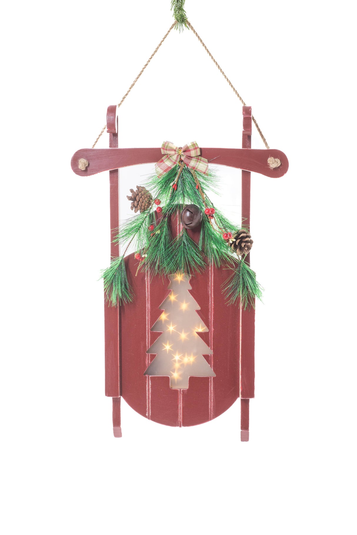 Hanging Red Light-Up LED Sled