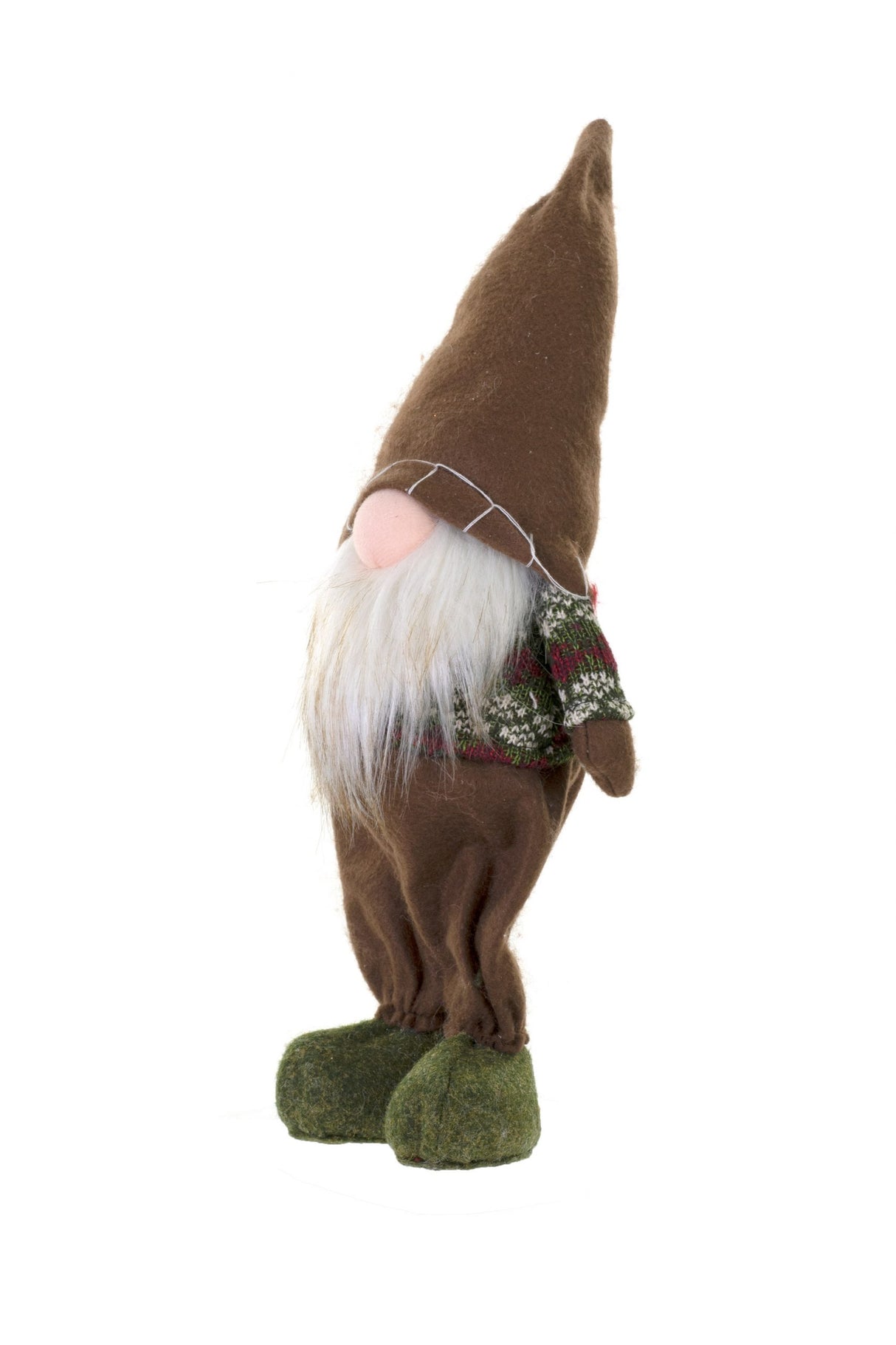 15" Brown and Green Cloth Forest Gnome