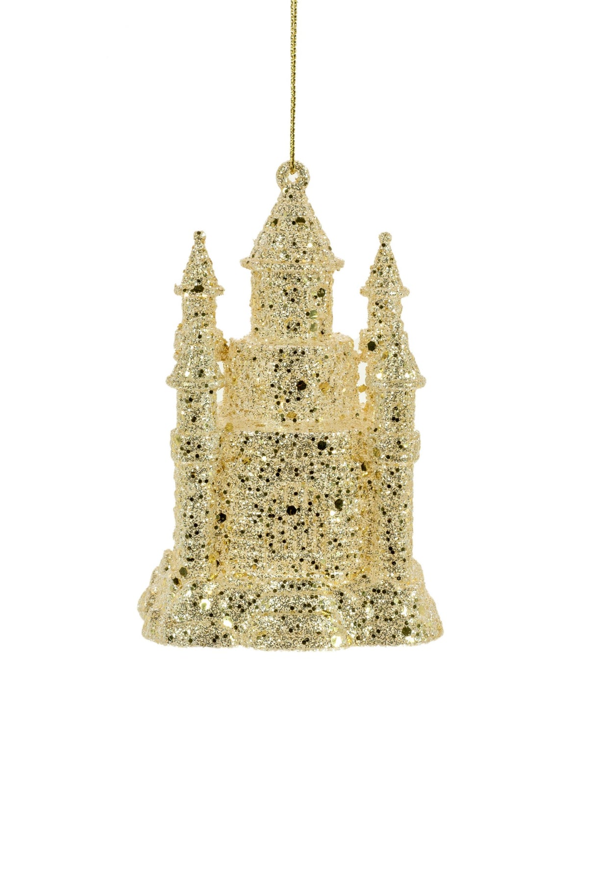 5"Hanging Gold Castle Ornament