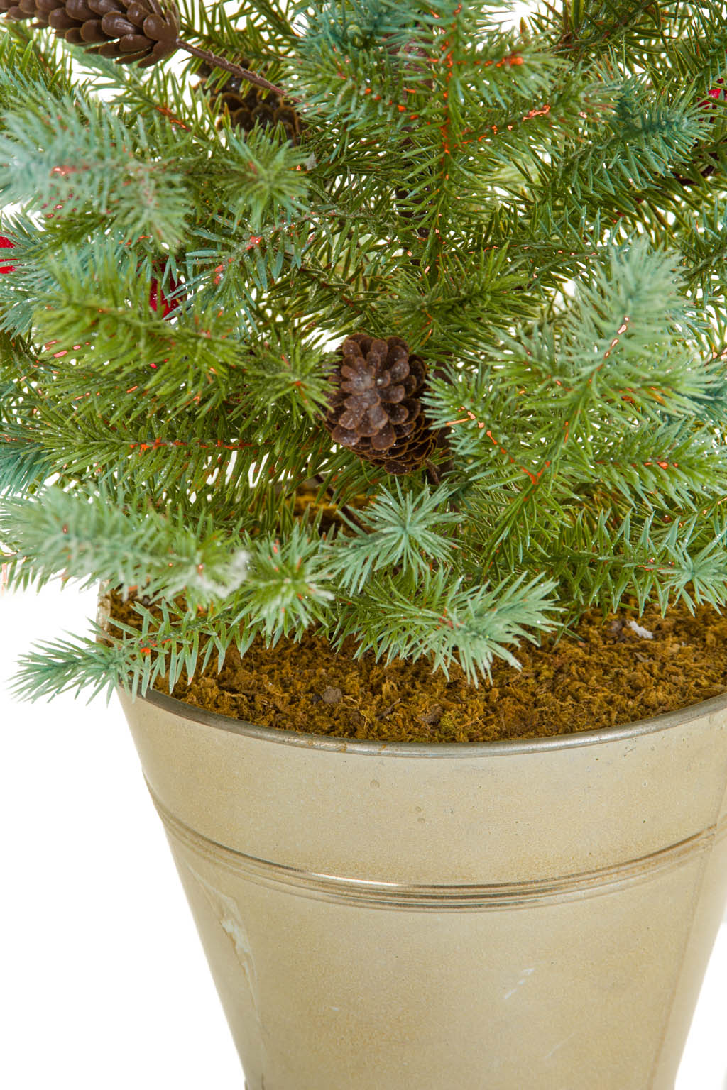 48" Green Pvc Christmas Trees with Silver Planter