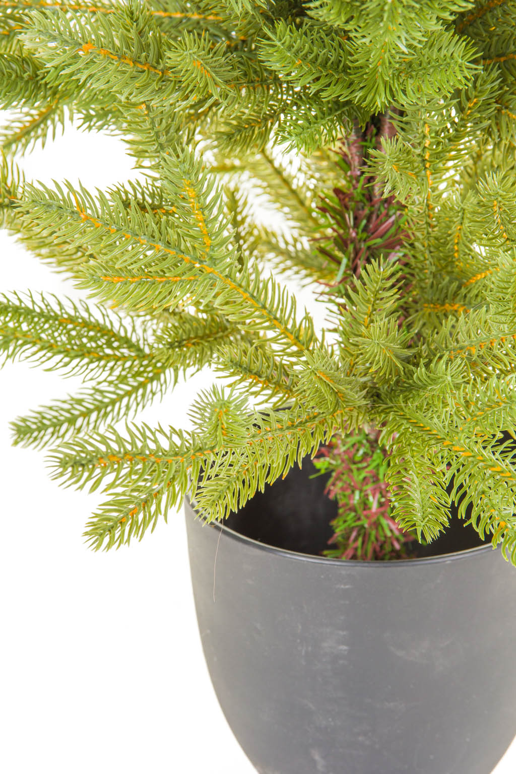 36" Green Pvc Minimalist Christmas Trees with Black Planter