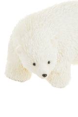 13" White Plastic Polar Bear Figurine