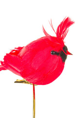 7" Pudgy Clip-On Red Foam Cardinal Ornament