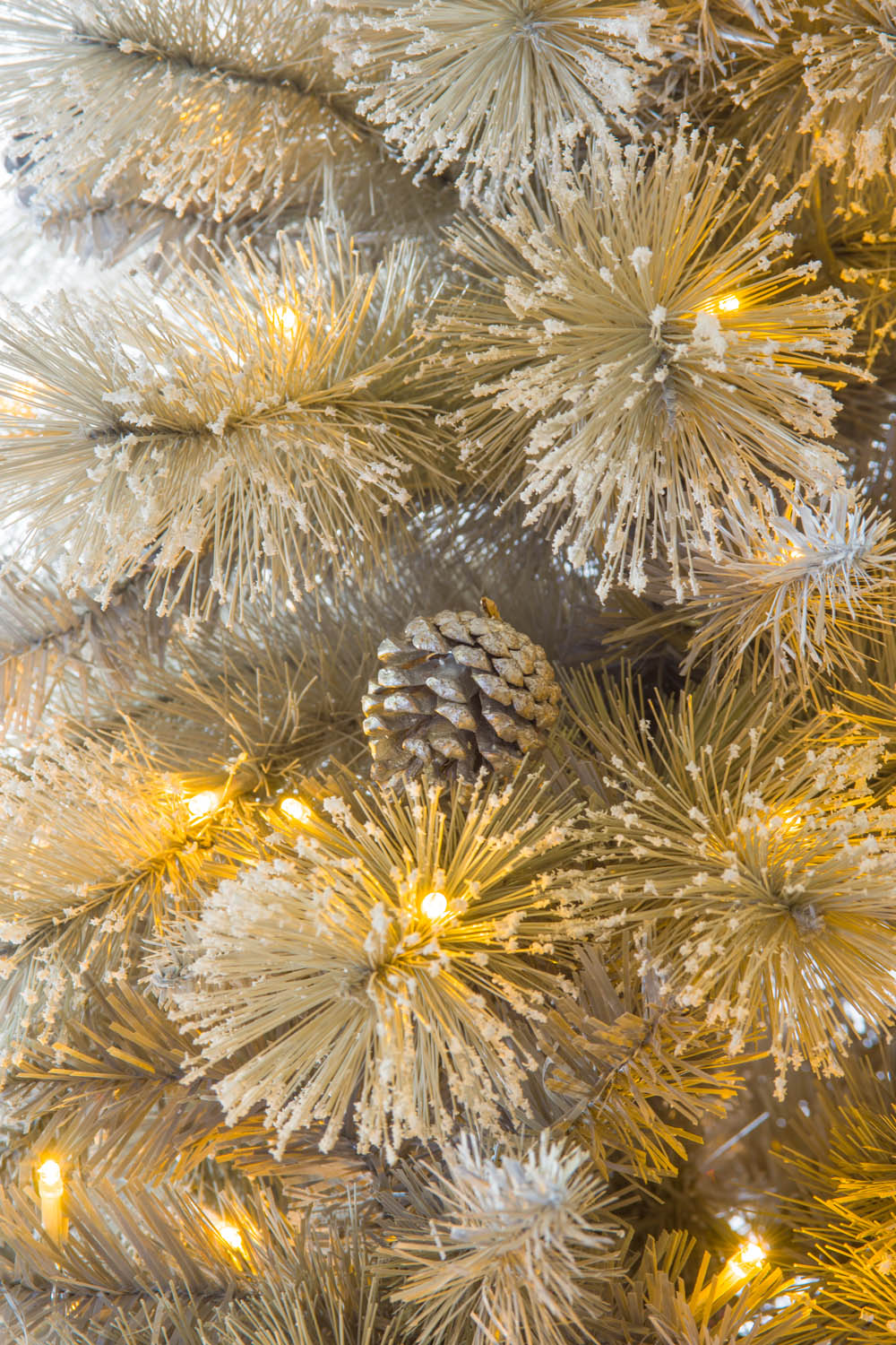 96" Flocked Green and White Pvc LED Christmas Tree