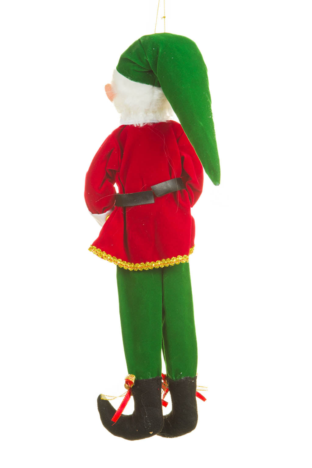 16" Red Cloth Fancy Elf Figurine with Red Hat