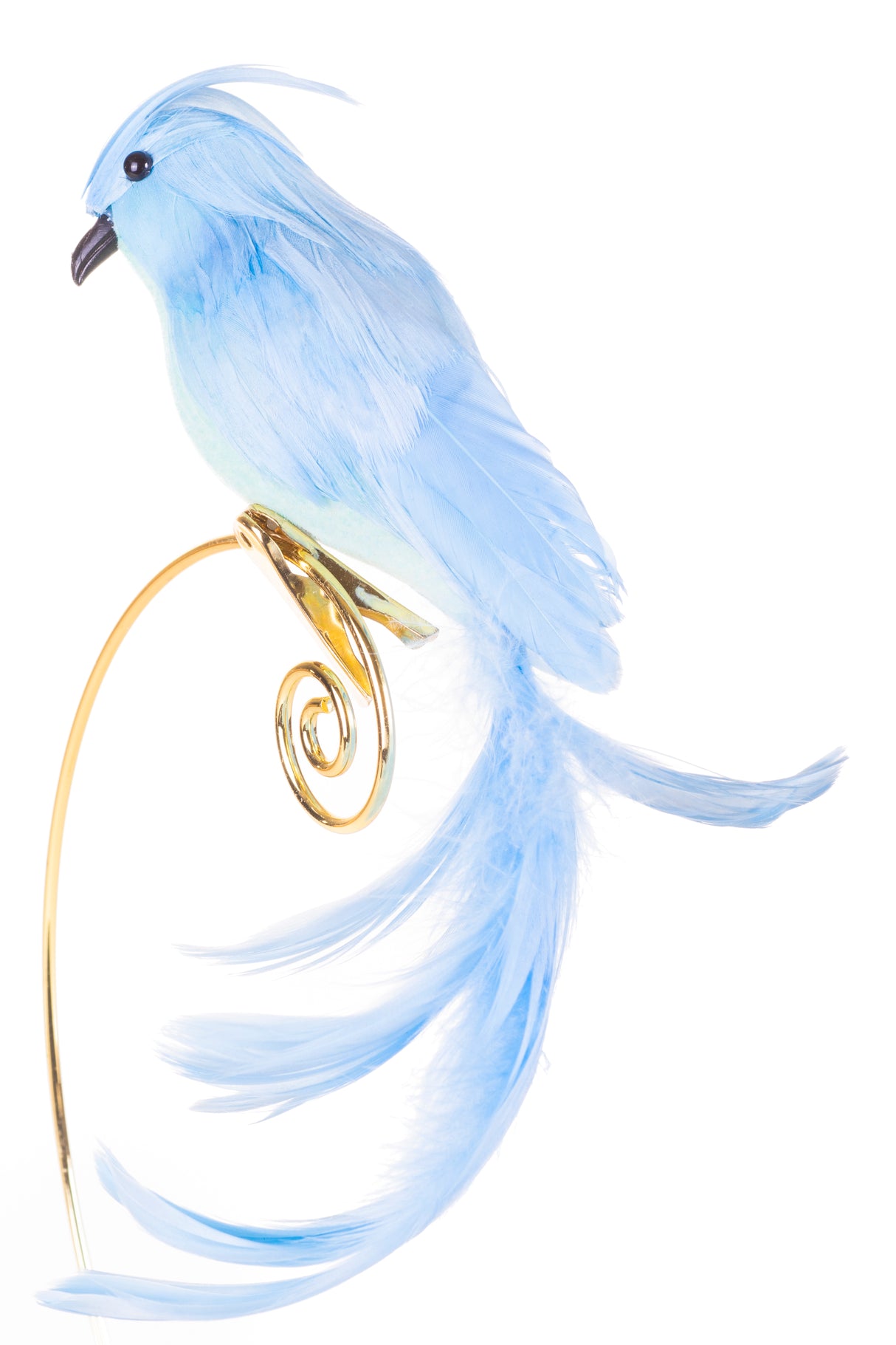 8" Clip-On Baby Blue Feathered Cockatiel Ornament