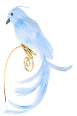 8" Clip-On Baby Blue Feathered Cockatiel Ornament
