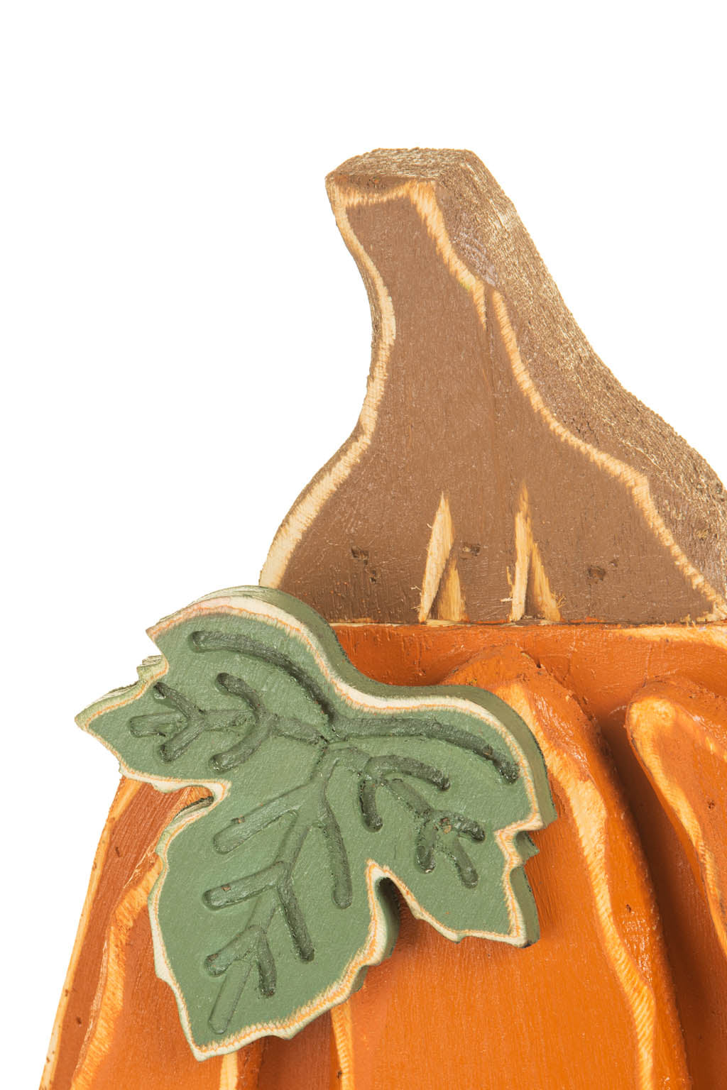 20.25" Orange Wood Pumpkin Standee