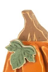 20.25" Orange Wood Pumpkin Standee