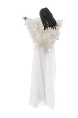 13.5" Hanging White Cloth Wispy Spectre Figurine