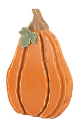 20.25" Orange Wood Pumpkin Standee